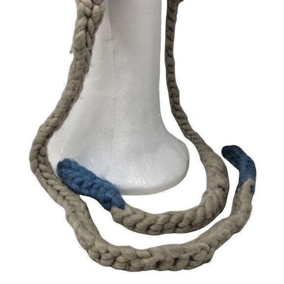 Nirvanna Designs Wool Knit Trapper Hat Handmade Chunky Ear Flaps Fleece Lined - Picture 7 of 9